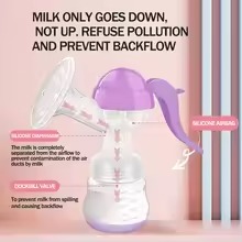 Picture of 2-in-1 manual breast pump, maternity products, large suction, with pacifier, food grade PP material