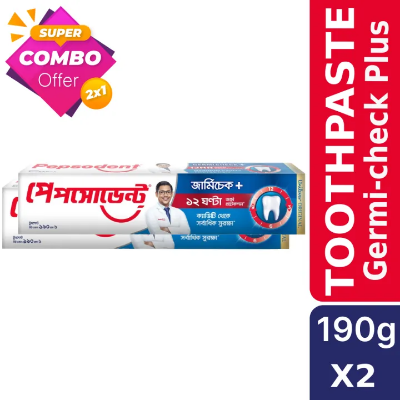 Picture of Pepsodent Toothpaste Germicheck Combo Pack of 2-(190g x 2)