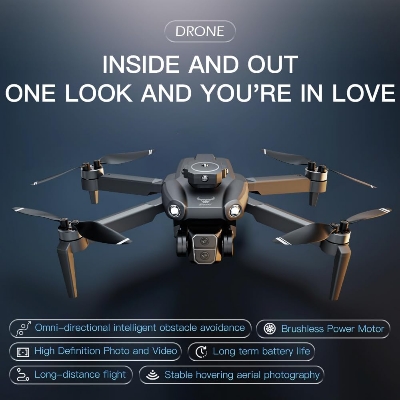 Picture of Drone Three-Axis Flow Positioning Brushless Motot Folding 4k Dual Camera Four-Sided Obstacle Avoidance Drones Black dgf