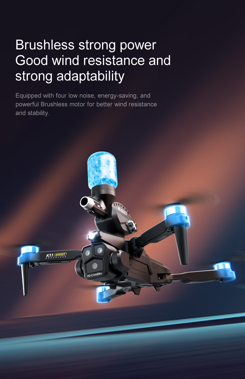 Picture of Drone with Water Bombs - Professional Aerial Photography Aircraft 8K Three Camera Obstacle Avoidance Foldable Quadcopter