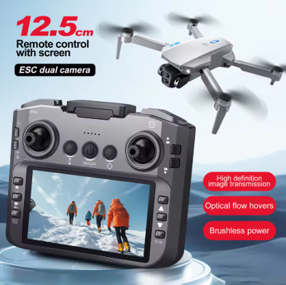 Picture of 4K FPV Drone with 12.5" HD Screen and Brushless Motor Optical Flow Positioning Dual Camera Switch Foldable RC Quadcopter sg