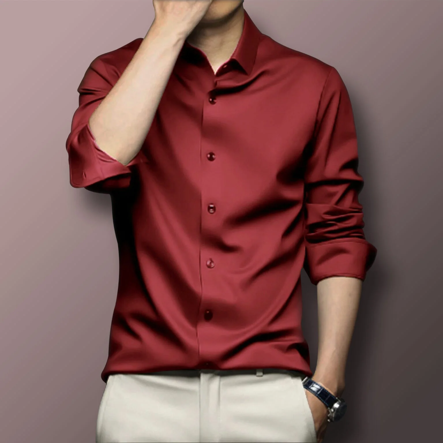Picture of Semi Formal Shirt Maroon