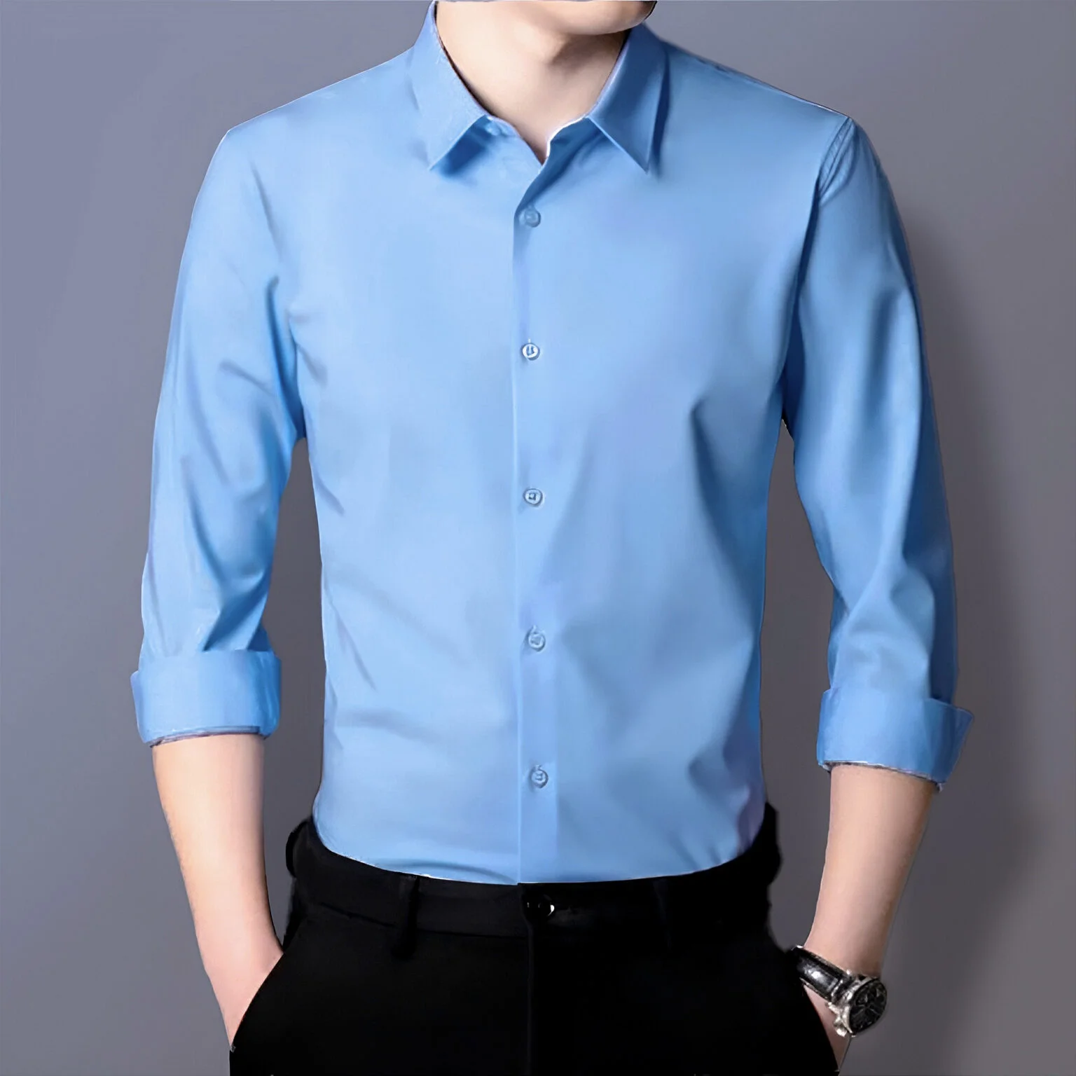 Picture of Semi Formal Shirt Sky-blue