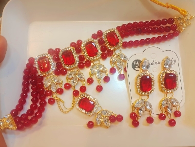Picture of Jewel Addiction Gold Plated Polki Kundan And Pearls Choker Necklace 