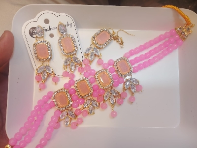 Picture of Jewel Addiction Gold Plated Polki Kundan And Pearls Choker Necklace 