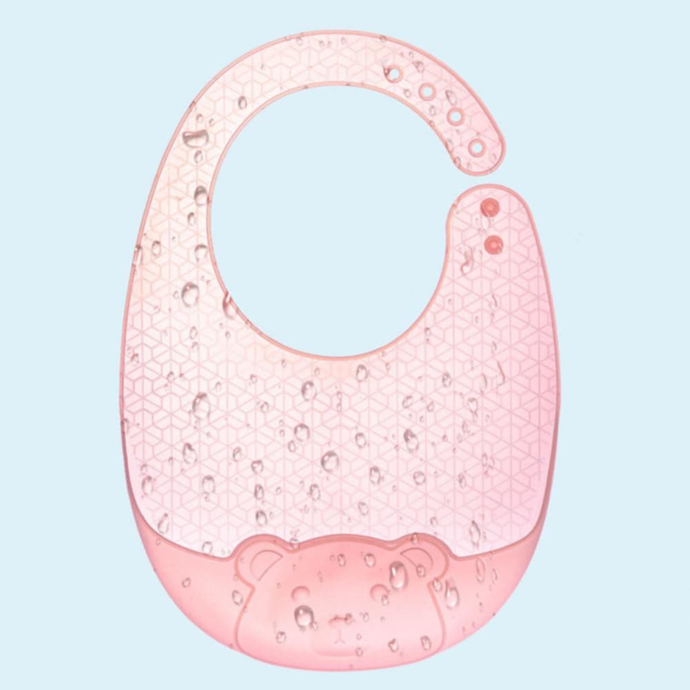 Picture of Food Grade Premium Infant Waterproof Silicone Baby Bib BPA Free Feeding Baby Ultra-thin Bibs