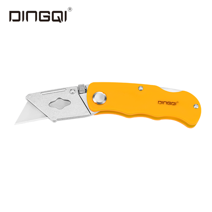 Picture of Dingqi 5 Pcs Professional Plastic Handle Yellow Small Sharp Foldable Utility NT Cutter-63104