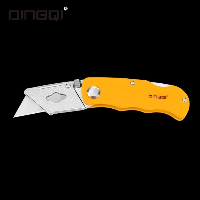 Picture of Dingqi 5 Pcs Professional Plastic Handle Yellow Small Sharp Foldable Utility NT Cutter-63104