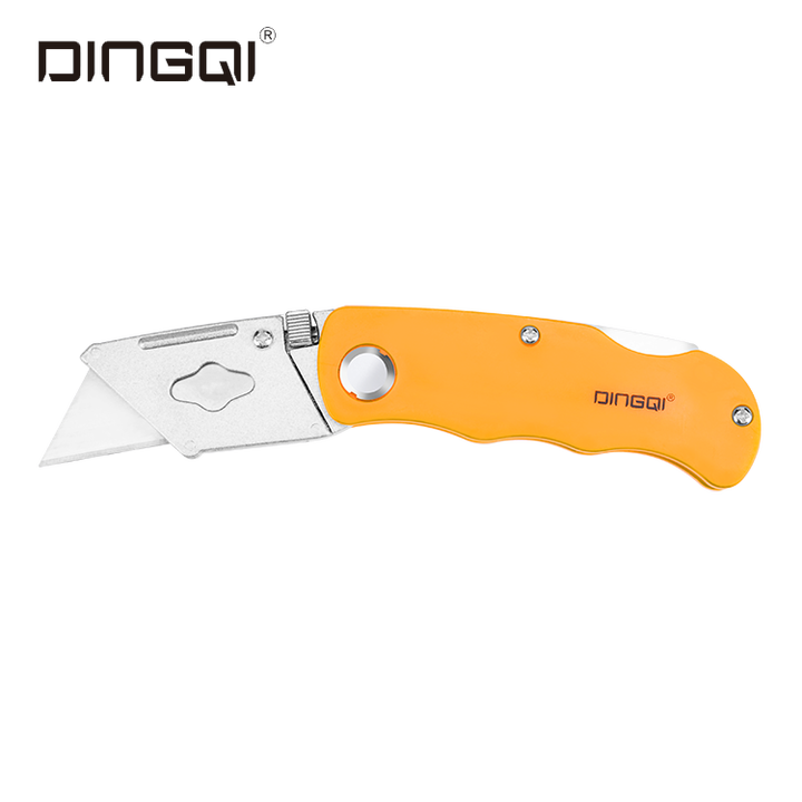 Picture of Dingqi 5 Pcs Professional Plastic Handle Yellow Small Sharp Foldable Utility NT Cutter-63104