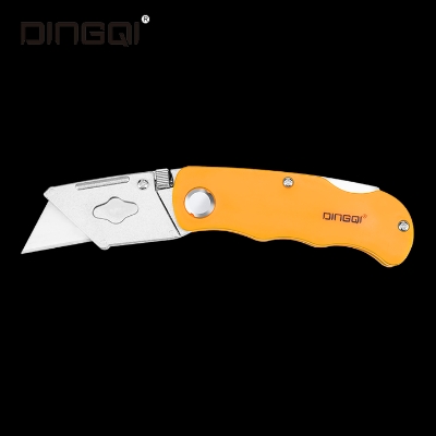 Picture of Dingqi 5 Pcs Professional Plastic Handle Yellow Small Sharp Foldable Utility NT Cutter-63104