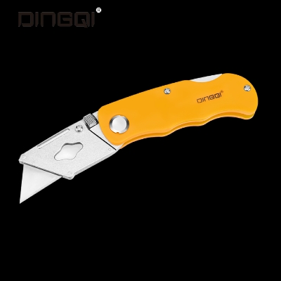 Picture of Dingqi 5 Pcs Professional Plastic Handle Yellow Small Sharp Foldable Utility NT Cutter-63104