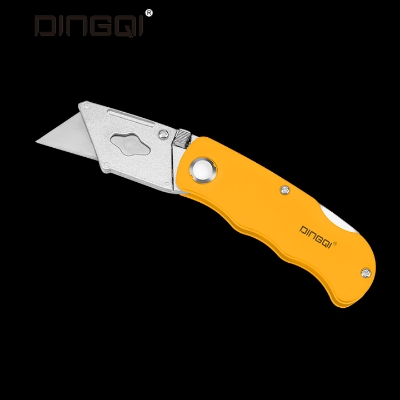 Picture of Dingqi 5 Pcs Professional Plastic Handle Yellow Small Sharp Foldable Utility NT Cutter-63104