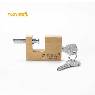 Picture of Dingqi Top Security Rectangular Lock Three Side Dotted Computer Key Brass Padlock Copper Lock OEM Acceptable 90mm,or Custom-151190