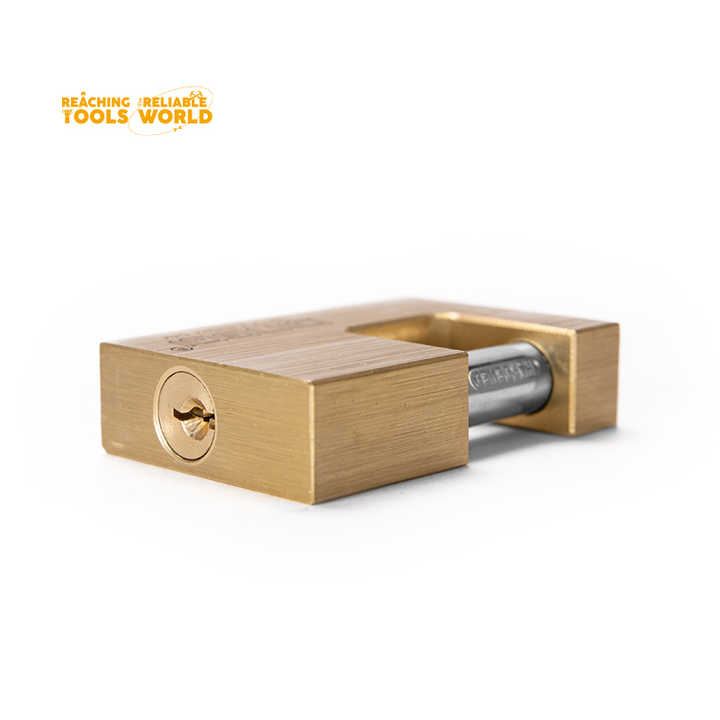 Picture of Dingqi Top Security Rectangular Lock Three Side Dotted Computer Key Brass Padlock Copper Lock OEM Acceptable 90mm,or Custom-151190