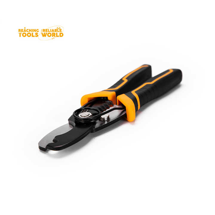 Picture of DINGQI 8 Inch Cable Wire Stripper Plier Tool TPR Handle Hand Wire Stripper-67003