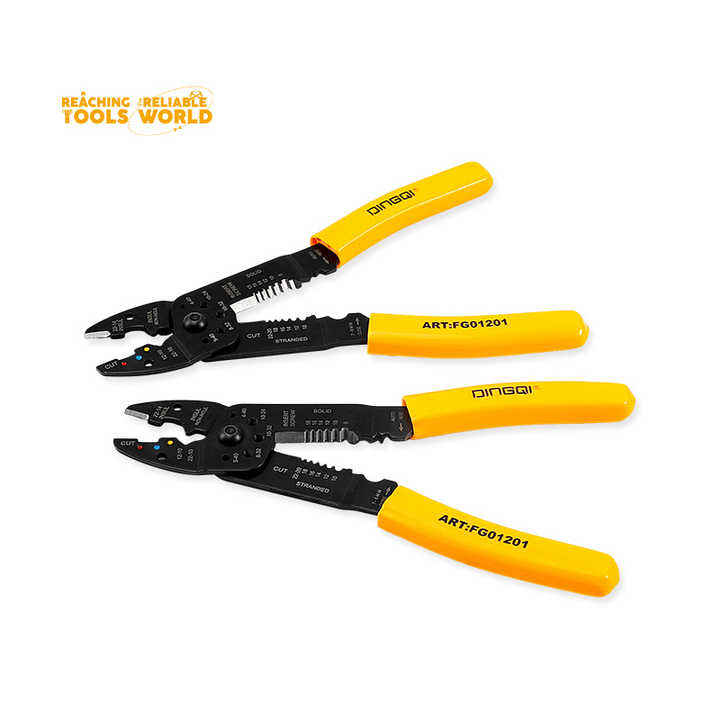 Picture of WELLOO New Model Manufacturing 8.5in Wire Stripping Tool Safety Lock Cable Cutter Iron Wire Pliers-WSP0703