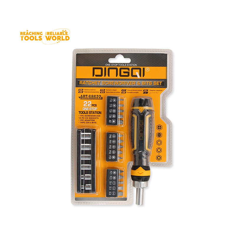 Picture of DINGQI 22PCS Ratcheting Screwdriver Set – Model 68622 – Multi-Purpose Hand Tool Kit