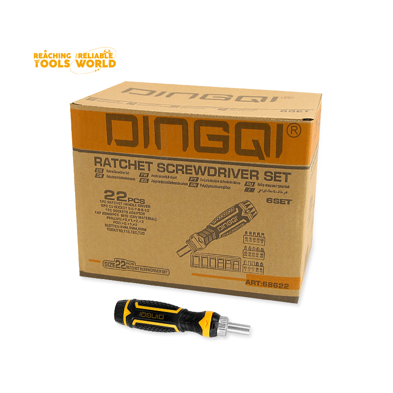 Picture of DINGQI 22PCS Ratcheting Screwdriver Set – Model 68622 – Multi-Purpose Hand Tool Kit
