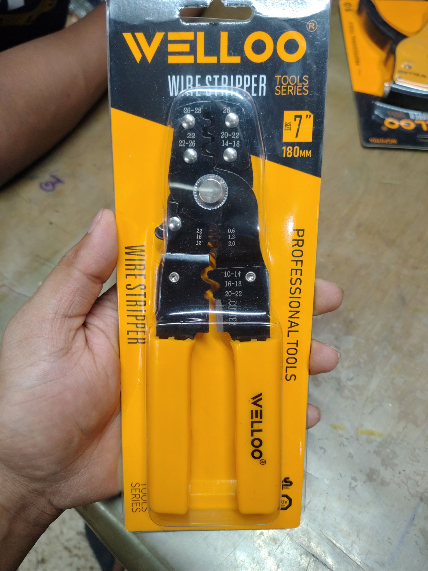 Picture of 🔧 WELLOO 7-Inch Wire Stripper & Mini Punch | Multi-Purpose Electrical Hand Tool – WSP0703