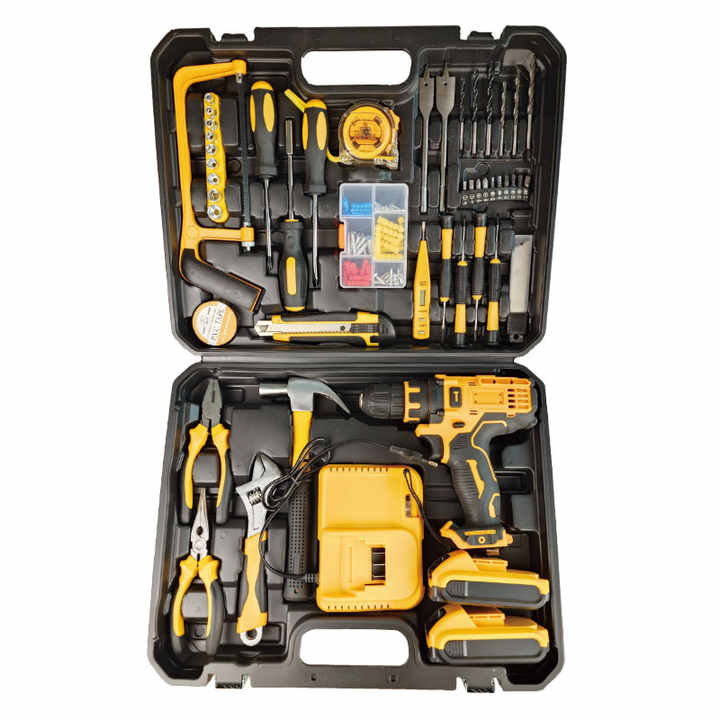 Picture of 🛠️ Wholesale 117-Piece Power Tool Combo Kit – Cordless Drill & Professional DIY Hand Tools