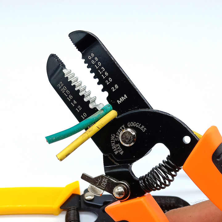 Picture of 🛠️Professional 7" AWG Wire Stripper & Cutter – Multi Functional Cable Wire Stripping Pliers, Multicolor