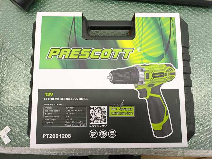 Picture of PRESCOTT 12V CORDLESS DRILL LITHIUMION BATTERY/SCREWGUN