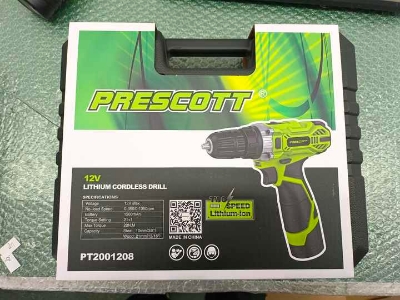 Picture of PRESCOTT 12V CORDLESS DRILL LITHIUMION BATTERY/SCREWGUN