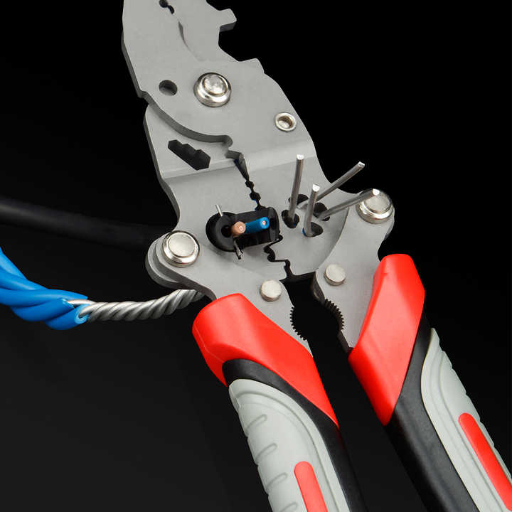 Picture of Z510 Industrial Multifunctional Electrician Wire Stripper Cutter for Electrical Wires Branching Stripping Electrician Tools