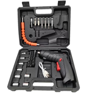 Picture of 47Pcs Metal Cordless Handheld Electric Screwdriver Socket Wrench Repair Tool Set