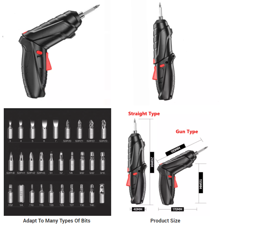 Picture of 47Pcs Metal Cordless Handheld Electric Screwdriver Socket Wrench Repair Tool Set