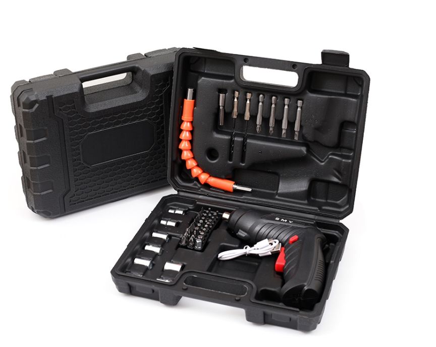 Picture of 47Pcs Metal Cordless Handheld Electric Screwdriver Socket Wrench Repair Tool Set