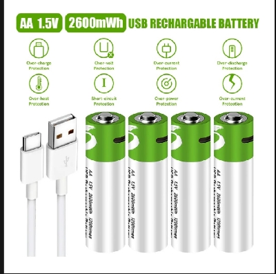 Picture of 🔋 SmartTools RB40 AA 1.5V 2600mAh Rechargeable Battery – 4pcs Set