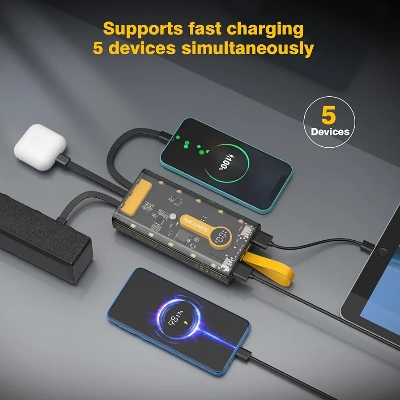 Picture of ⚡ Portable Charger 10000mAh – 22.5W Fast Charging Power Bank with Built-in Cables