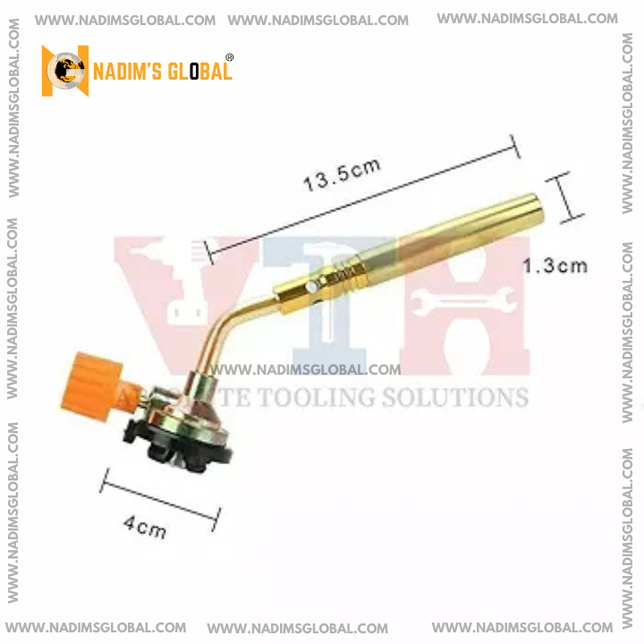 Picture of NADIM'S GLOBAL® Blow lamp Torch, Windproof, Adjustable Flame with 1300°C High-Temp Heat | Ideal for Precision Soldering, Brazing, Plumbing, DIY & Cooking Torch.
