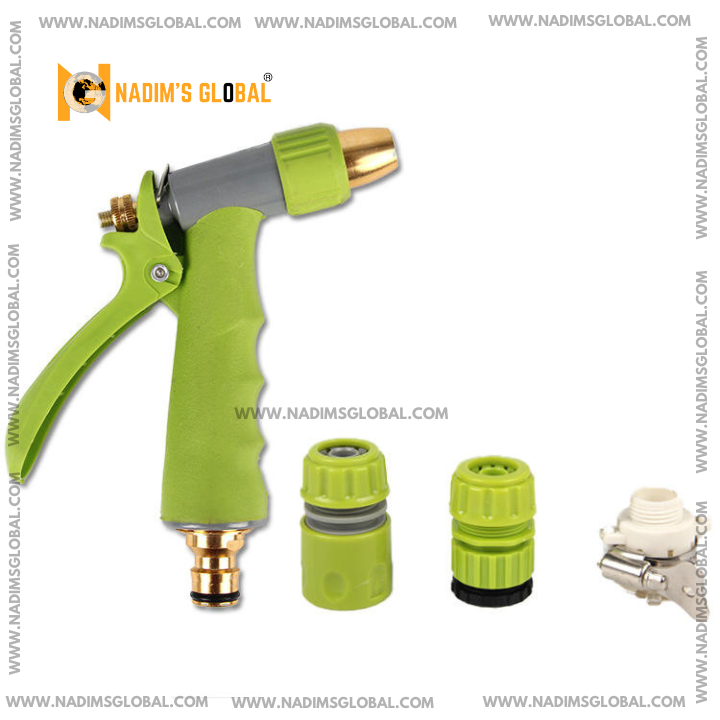 Picture of 4PC 4 FUNCTION HOSE PIPE GARDEN SPRAY GUN HOSE PIPE NOZZLE WATERING SET