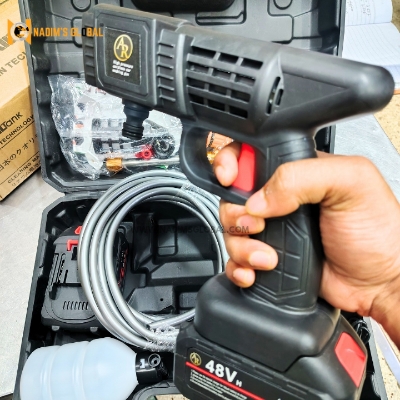 Picture of 48V Rechargeable Cordless High Pressure Car Washer Machine – Portable Power Washer with 2Pcs Battery & Accessories