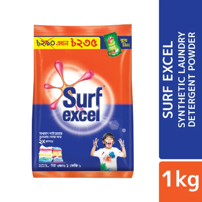 Picture of Surf Excel Synthetic Laundry Detergent Powder 1kg (Vim Liquid Free)