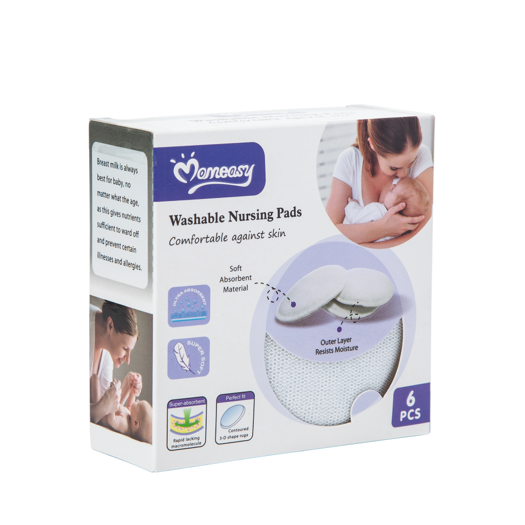Picture of Momeasy 6Pack Breast Pads, Nursing Breast Pads (Reusable and Washable)