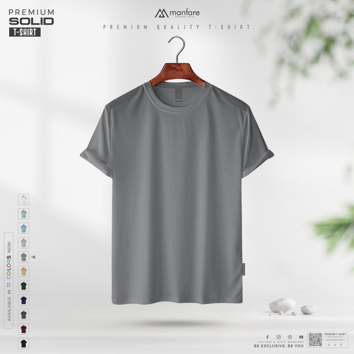 Picture of Manfare's Premium Solid T Shirt - Deep Silver I MF-510