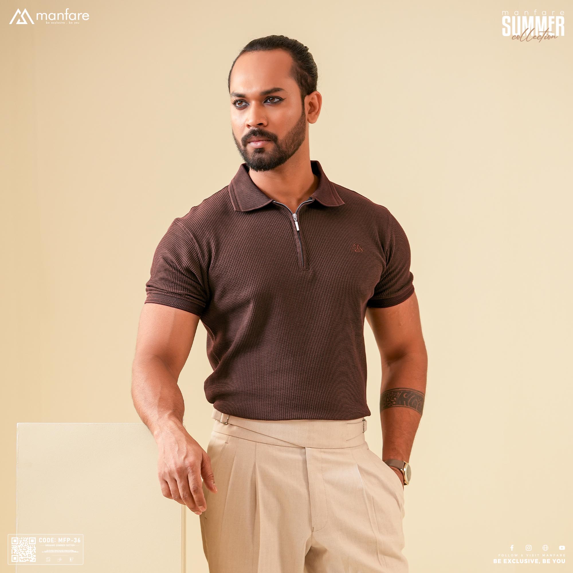 Picture of Manfare Premium Zipper Polo For Men | MFP-36