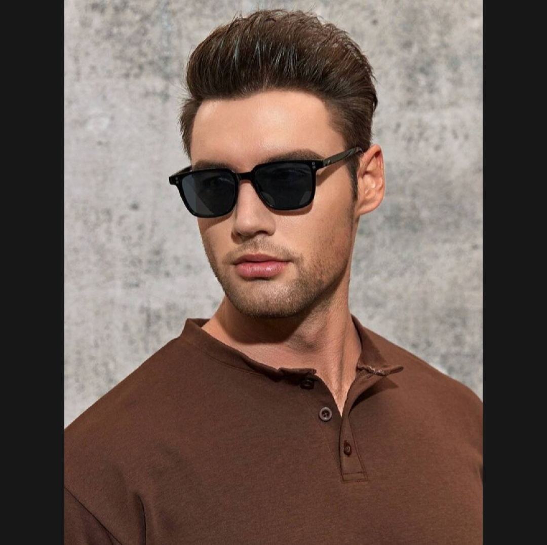 Picture of New Men Black Fashionable Sunglasses New Vision Driving Party Travel Sunglasses Best Black Sunglasses
