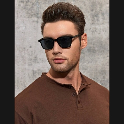Picture of New Men Black Fashionable Sunglasses New Vision Driving Party Travel Sunglasses Best Black Sunglasses