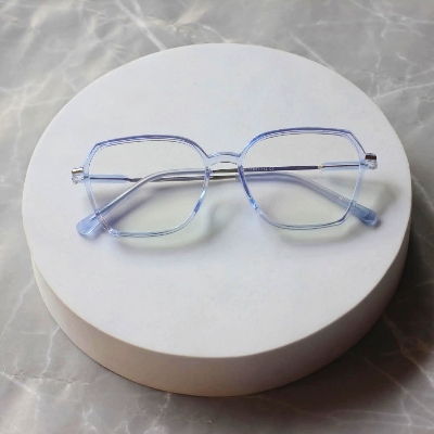 Picture of Square Glasses Computer Glasses Glasses Full Frame Glasses Anti Blue Light Men Women Glasses Metal Glasses