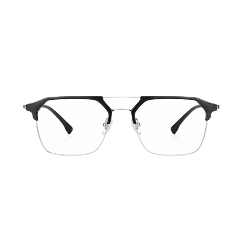 Luxury Brand Double Beam Frame Anti-blue Light Transparent Computer Glasses Women Men Sunglasses UV400 Flat Mirror Eyeglasses Family Shop BDonline shop bangladeshothoba.com