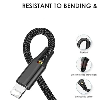 Picture of Fast Charger Cord 3 in 1 USB Charging Cable Type C Micro USB iPhone High-Speed Data Transfer