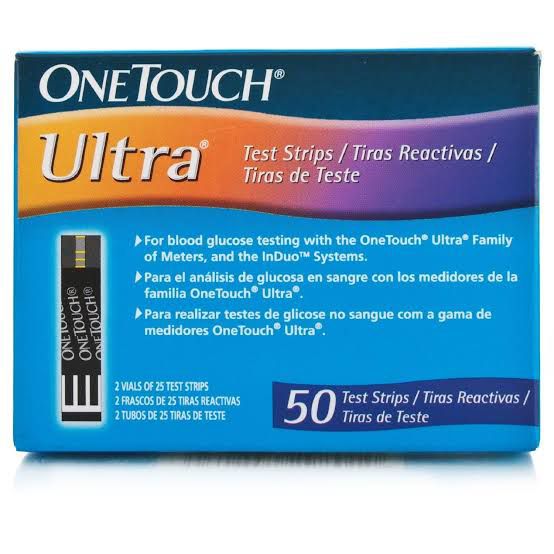 Picture of One Touch Ultra Strips - 50 Strips Blood Glucose Test Strips