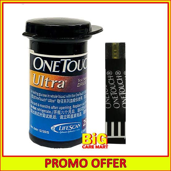 Picture of One Touch Ultra Strips - 50 Strips Blood Glucose Test Strips