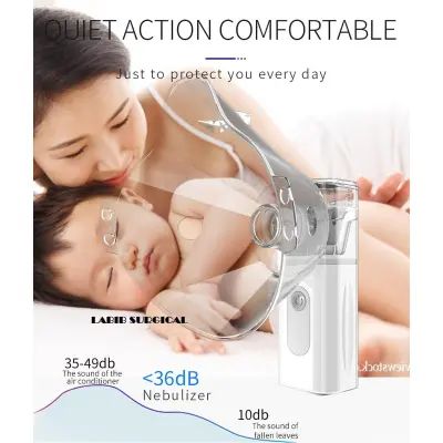 Picture of Portable Mini Handheld Mesh Nebulizer Machine/Ultrasonic SteamInhaler Nebulizer Machine ForChild & Adults Nebulization-Smart USB Connector