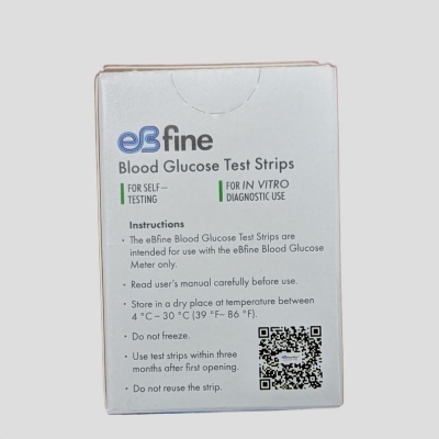 Picture of eBfine Blood Glucose Monitoring & Testing (25 test strips)