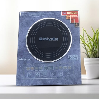 Picture of Miyako Induction Cooker Inverter Technology Free Stainless Steel Pot Electric Induction Stove Touch Panel Auto Shut Off and Temperature Control TC - 101 -YK
